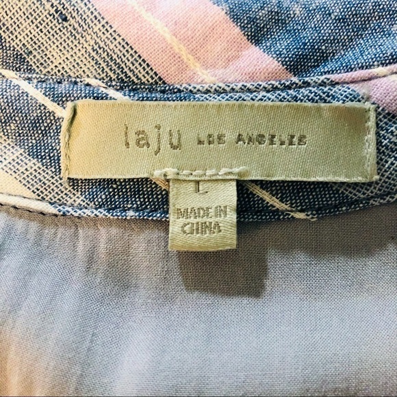 LAJU LOS ANGELES - WOMENS SZ LARGE SHIRT DRESS - Picture 11 of 11